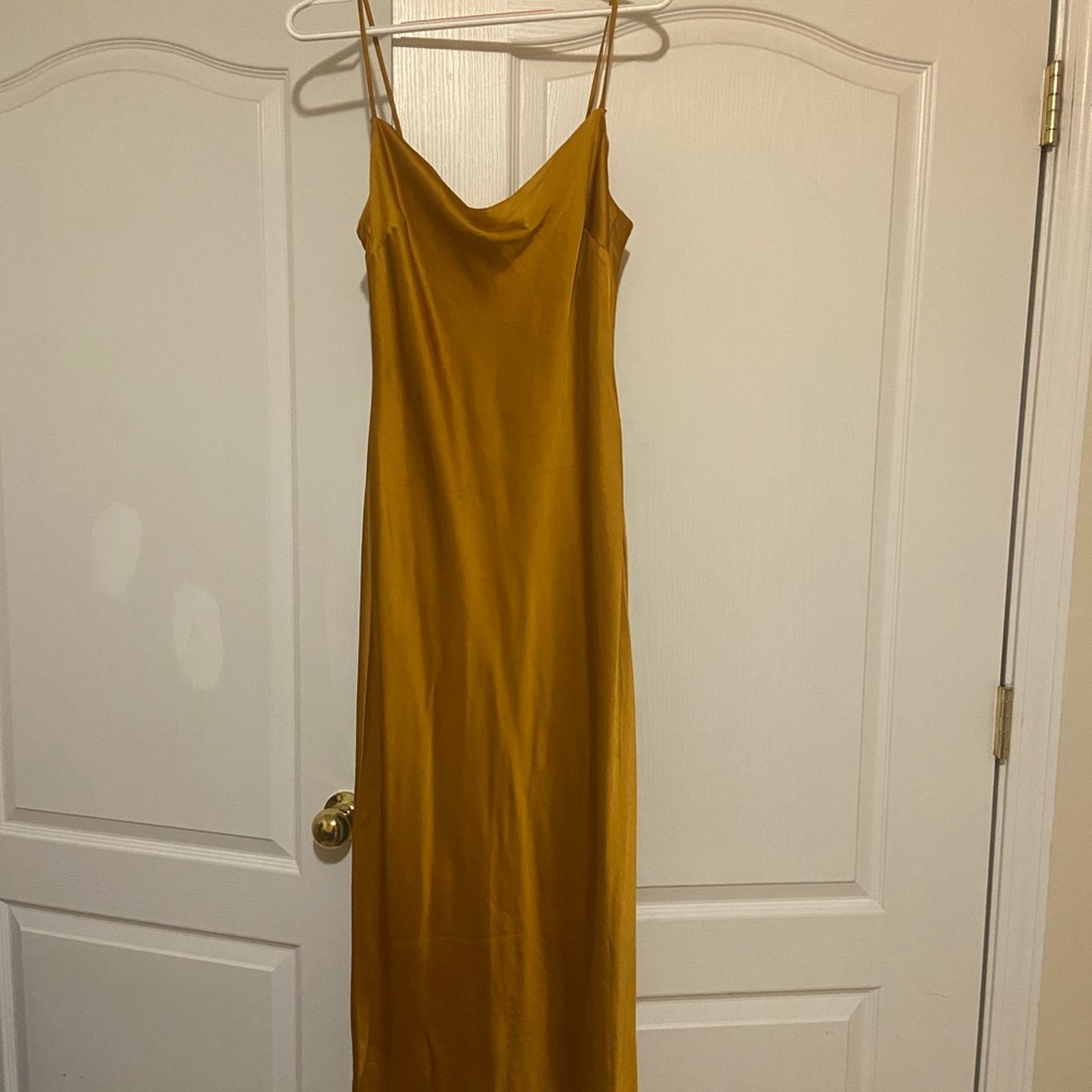 Gold Satin Dress